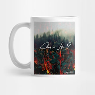 Cities, Forest, Global warming, Climate change, City, City Life. Mug